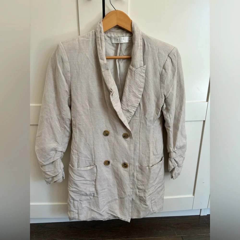 ASTR Blazer Linen blend long size small